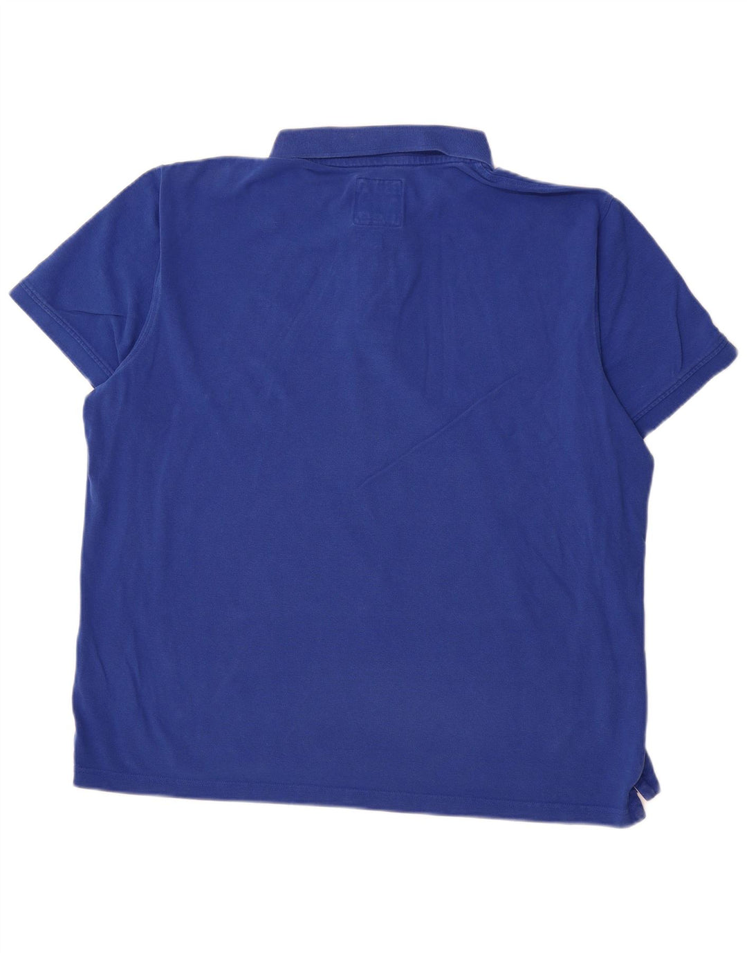CREW CLOTHING Mens Polo Shirt 2XL Blue Cotton