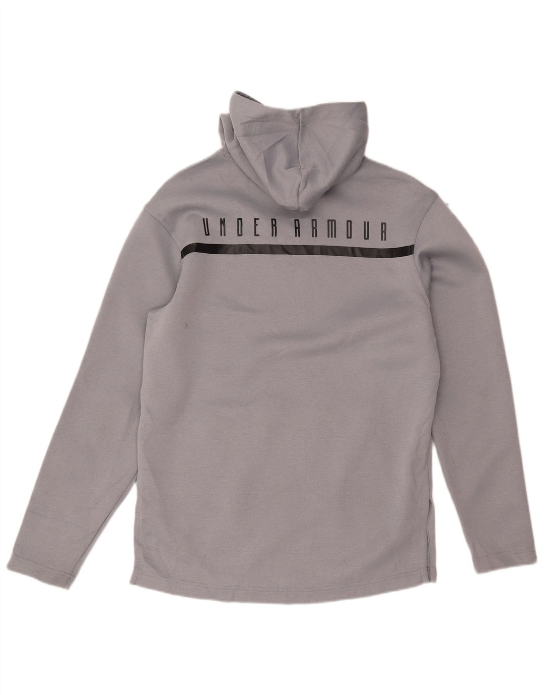 Felpa con cappuccio grafica da uomo Under Armour Cold Gear Graphic piccola in poliestere grigio