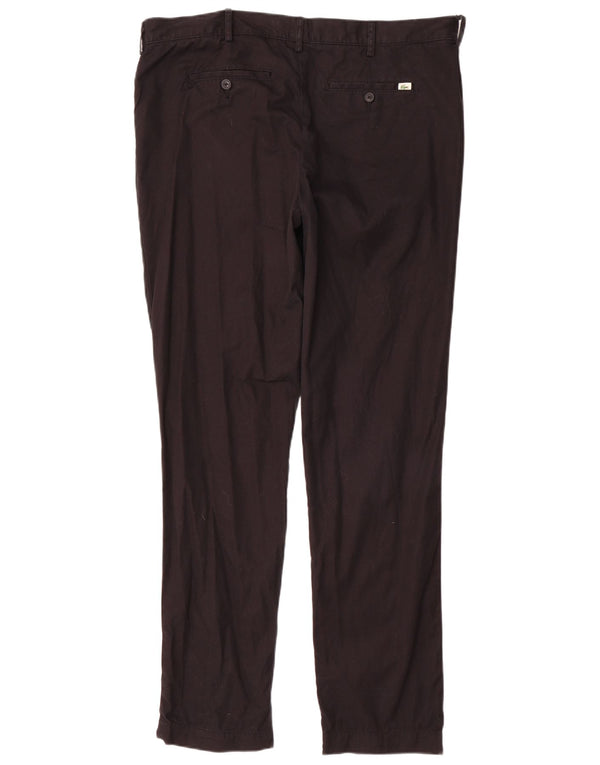 Pantaloni chino slim da uomo Lacoste taglia 48 XL W38 L34 cotone nero