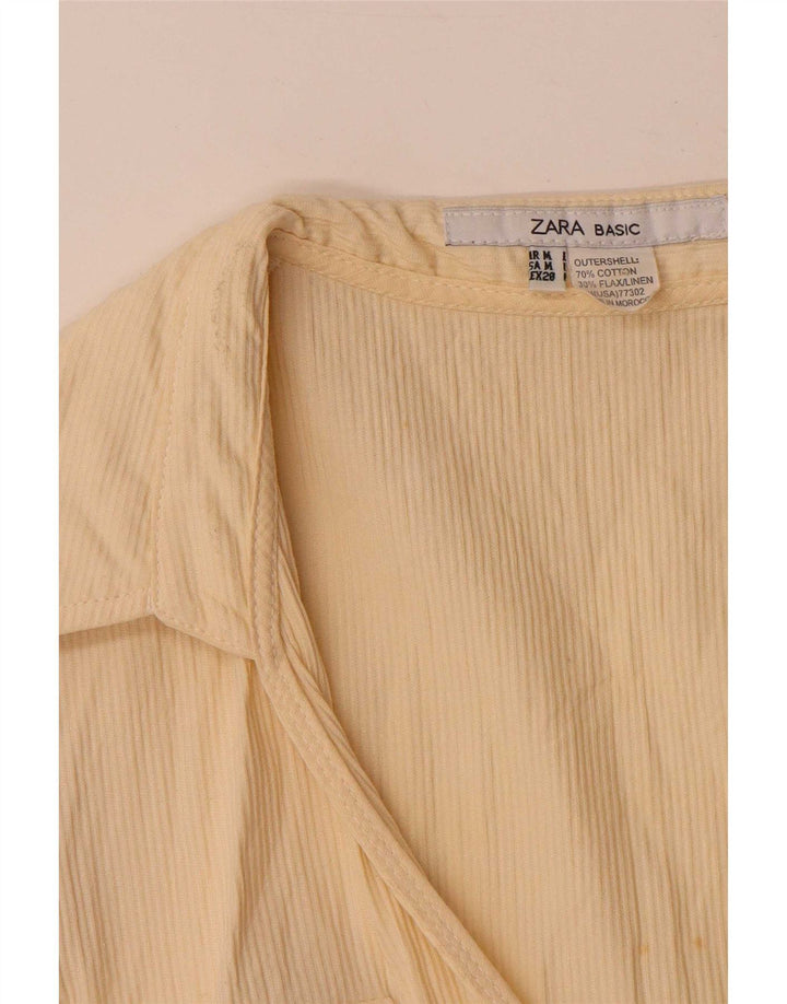 Abito a trapezio da donna Zara UK 12 cotone giallo medio