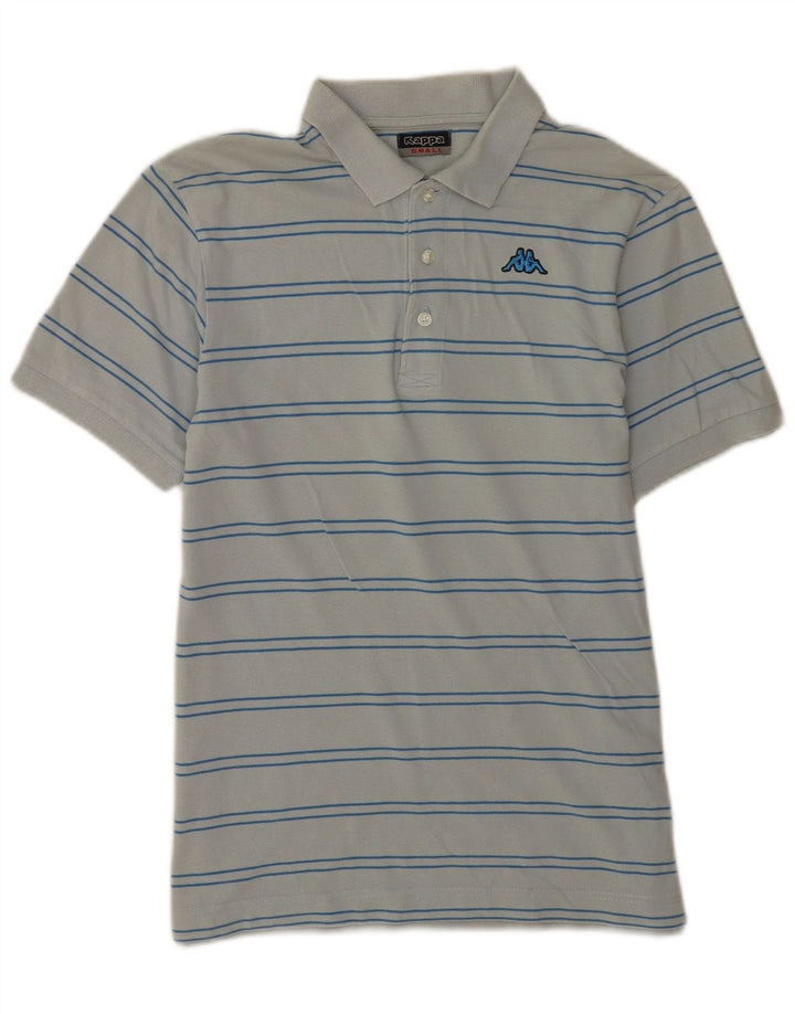 Polo Kappa Uomo Piccola in Cotone Rigato Blu