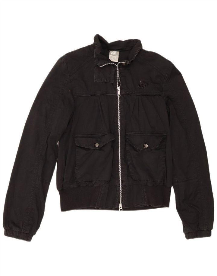 Giacca bomber da donna Nike UK 10/12 cotone nero medio