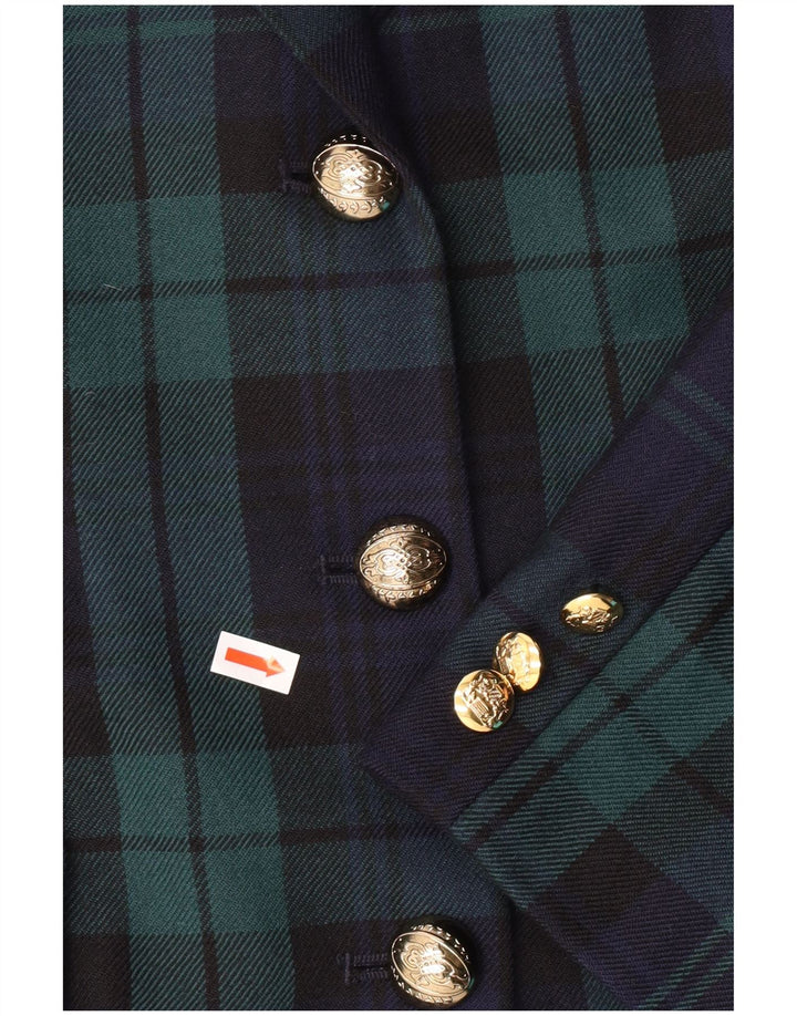 LUISA SPAGNOLI Giacca Blazer da Donna IT 46 Grande Plaid Verde Classico