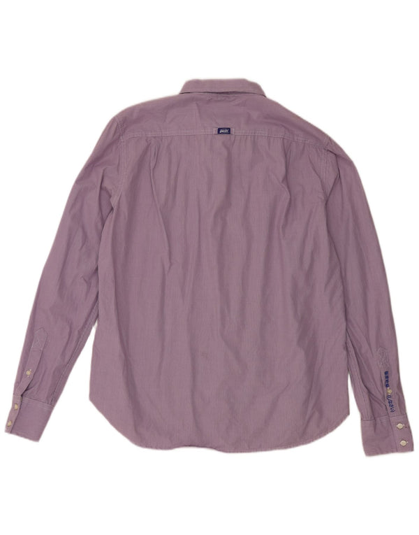 Camicia da uomo Superdry 2XL cotone a quadri viola