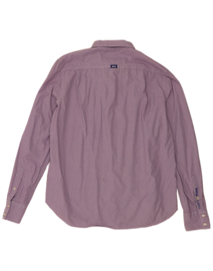 Camicia da uomo Superdry 2XL cotone a quadri viola