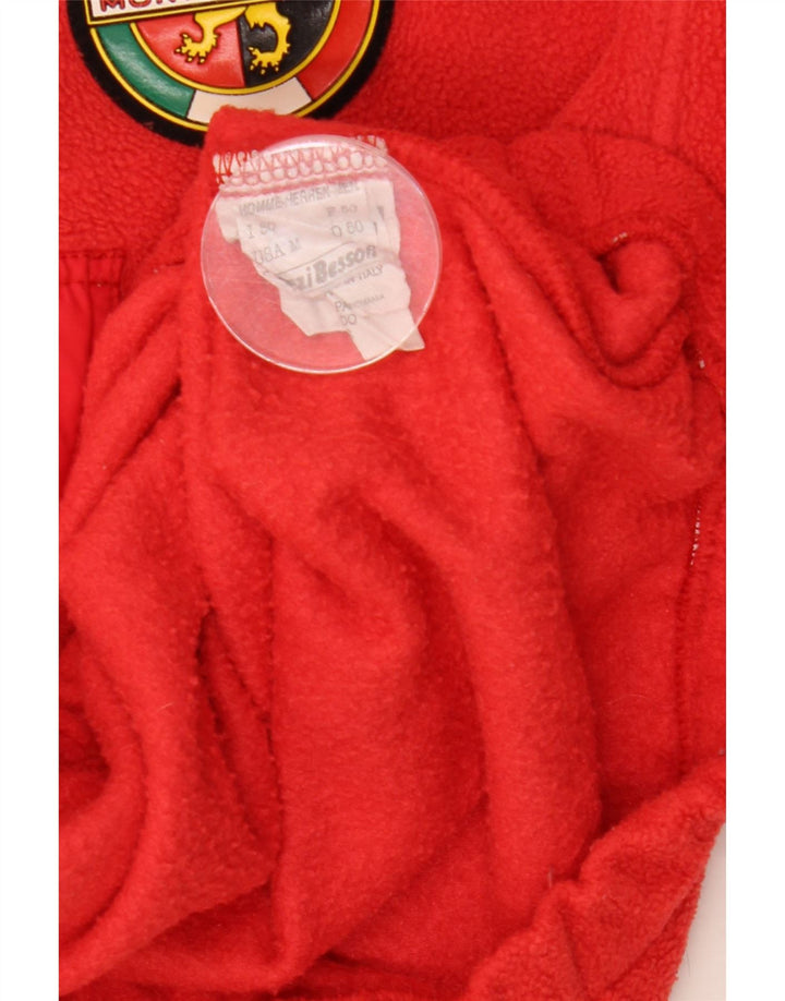 Maglione in pile grafico da uomo Anzi Besson vestibilità ampia IT 50 medio rosso
