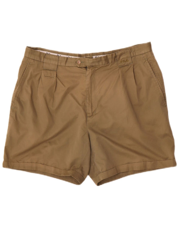 Pantaloncini chino con pegging da uomo Fila W38 XL cotone kaki