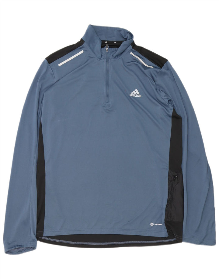 Adidas Uomo Aeroready Pullover Tuta Top Large Blu Navy Colourblock