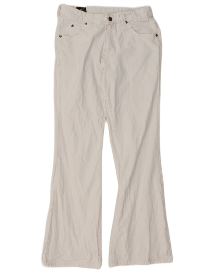 Jeans svasati da donna Lee US 12 Large W31 L29 Cotone bianco