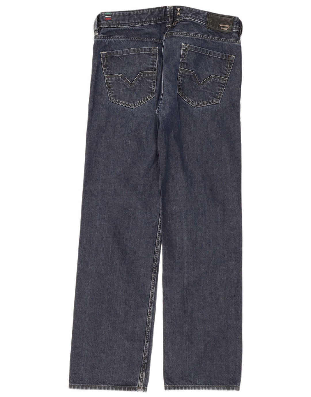 Jeans dritti regolari da uomo Diesel Larkee W33 L32 in cotone blu navy