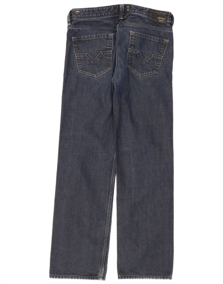 Jeans dritti regolari da uomo Diesel Larkee W33 L32 in cotone blu navy