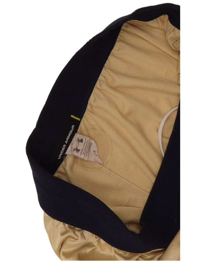 Under Armour Pantaloncini sportivi grafici da uomo di grandi dimensioni in poliestere color oro