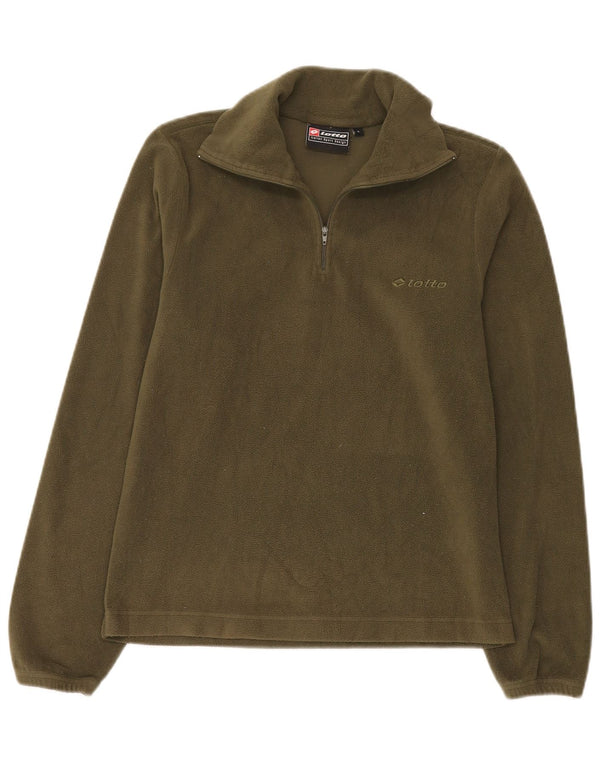 Maglione in pile da donna con collo con zip Lotto UK 10 Small Green Sports
