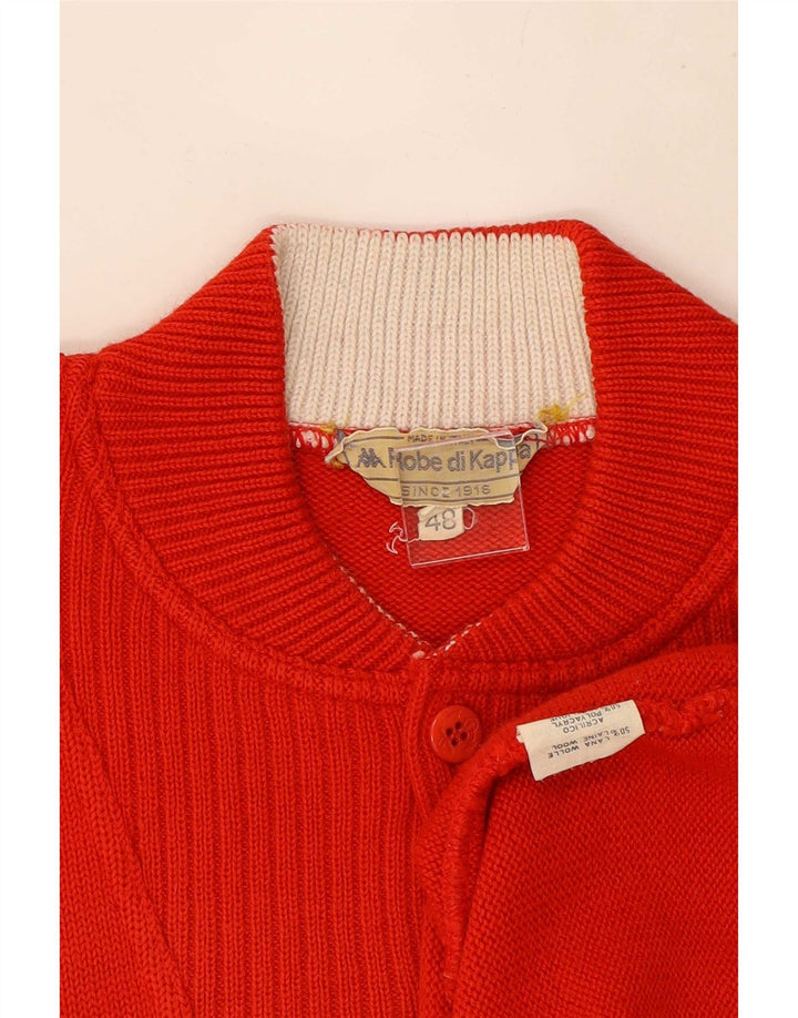 Maglione Kappa Uomo Girocollo IT 48 Rosso Medio Lana