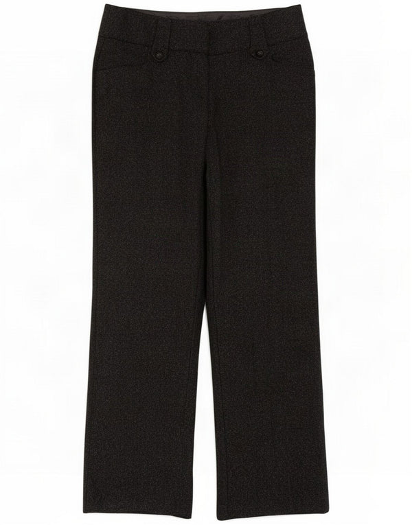 Monsoon Pantaloni casual dritti da donna UK 12 Medium W30 L29 Grigi chiazzati