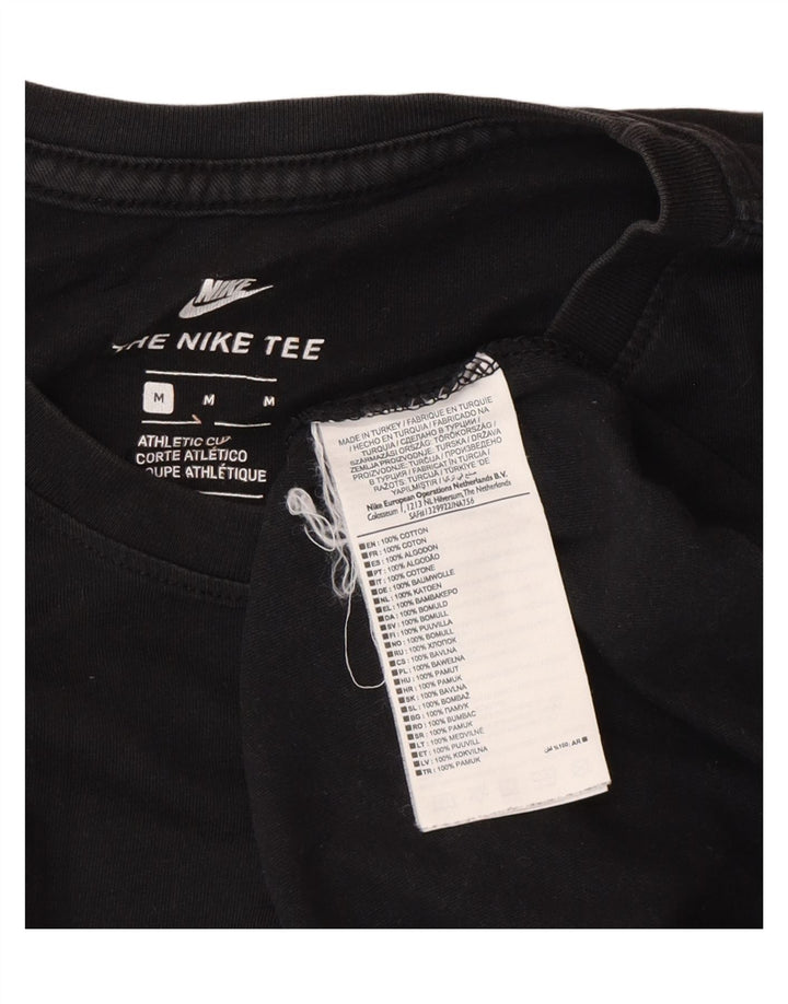 T-shirt Nike da uomo dal taglio atletico, cotone medio nero