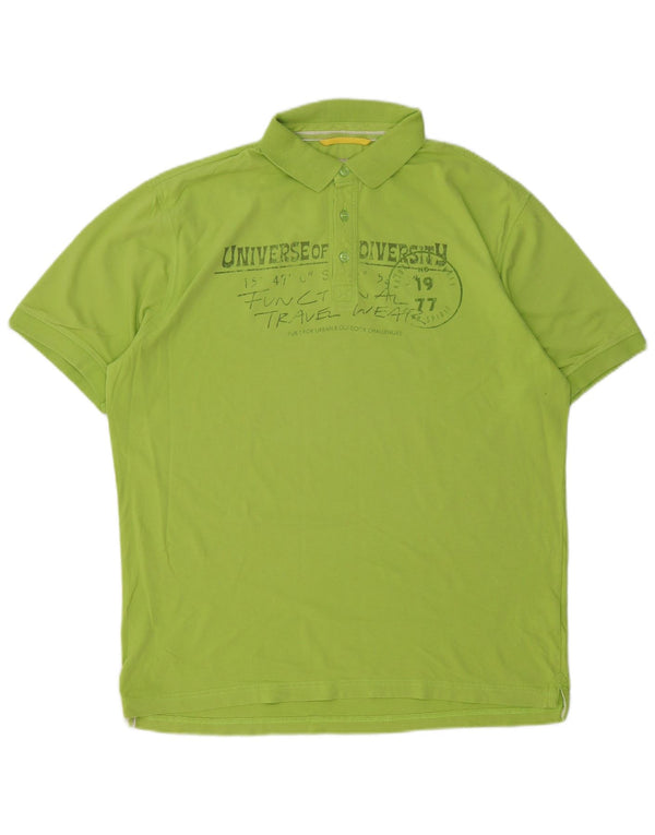 Polo grafica da uomo Camel Active XL in cotone verde