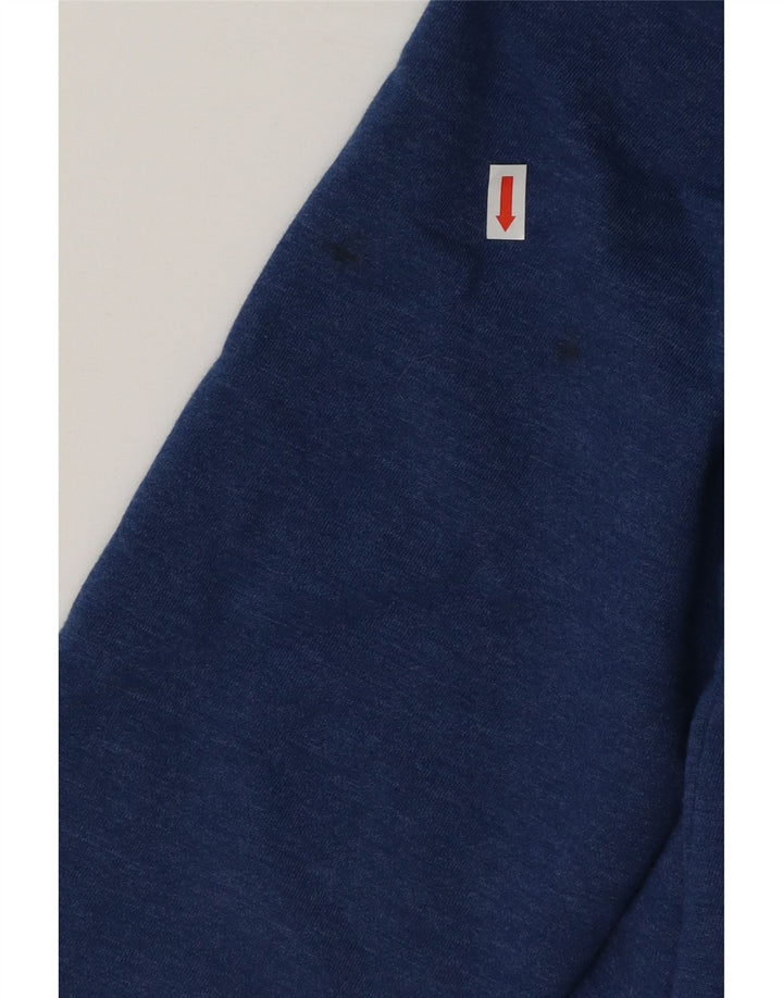 Maglione con cappuccio e zip grafica da uomo Converse in cotone blu navy medio