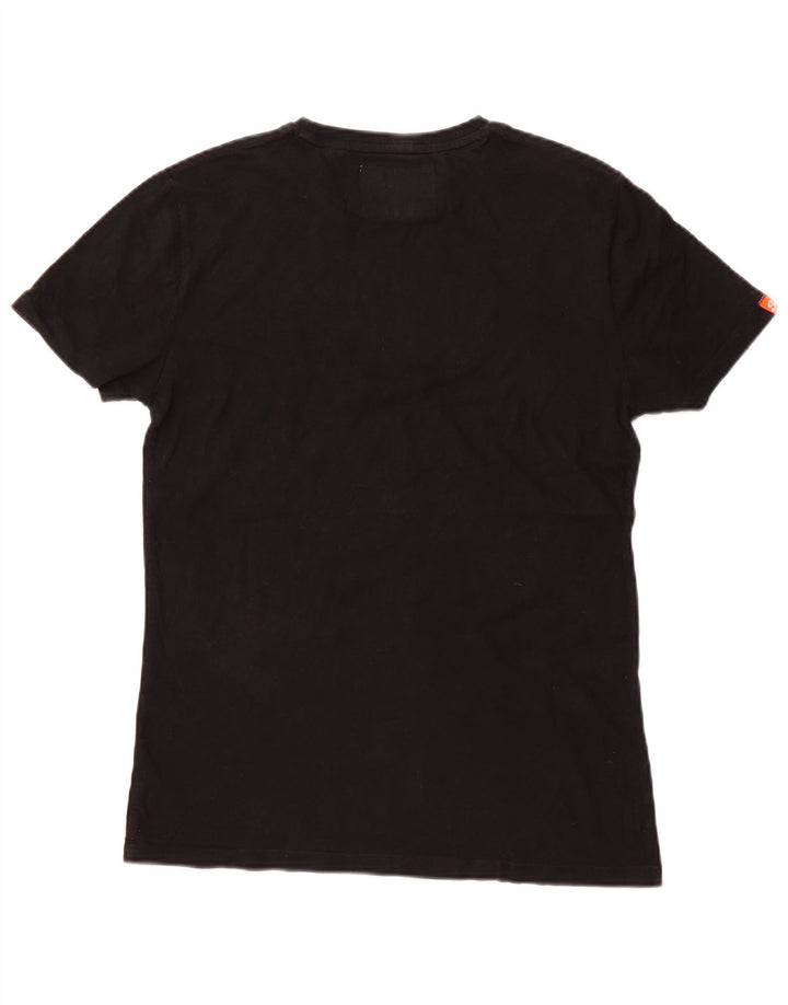 T-shirt da uomo SUPERDRY Top piccola in cotone nero