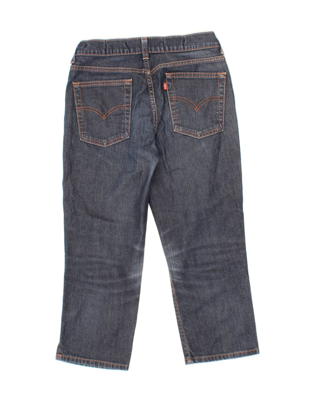 LEVI'S Womens Cropped Jeans W26 L22 Navy Blue Cotton Vintage Levi's and Second-Hand Levi's from Messina Hembry 