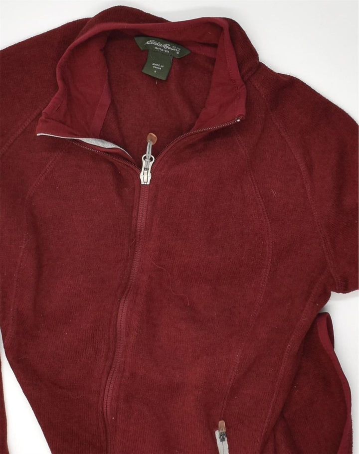 EDDIE BAUER Womens Tracksuit Top Jacket UK 8 Small Maroon Polyester | Vintage Eddie Bauer | Thrift | Second-Hand Eddie Bauer | Used Clothing | Messina Hembry 