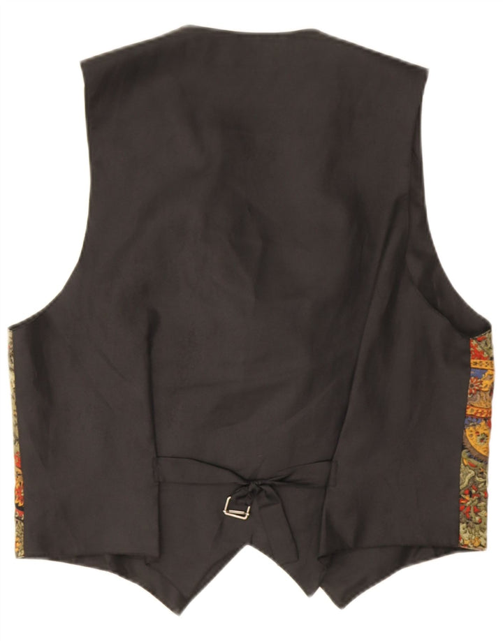 Gilet vintage da uomo medio multicolore in viscosa Paisley retrò