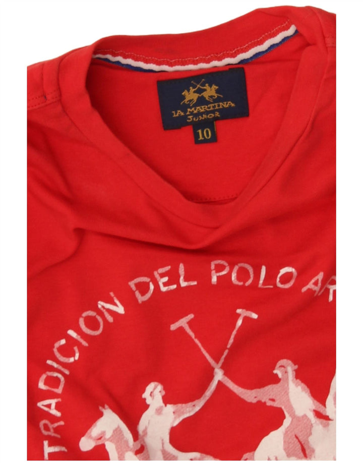 T-shirt grafica per ragazzi La Martina 9-10 anni rossa