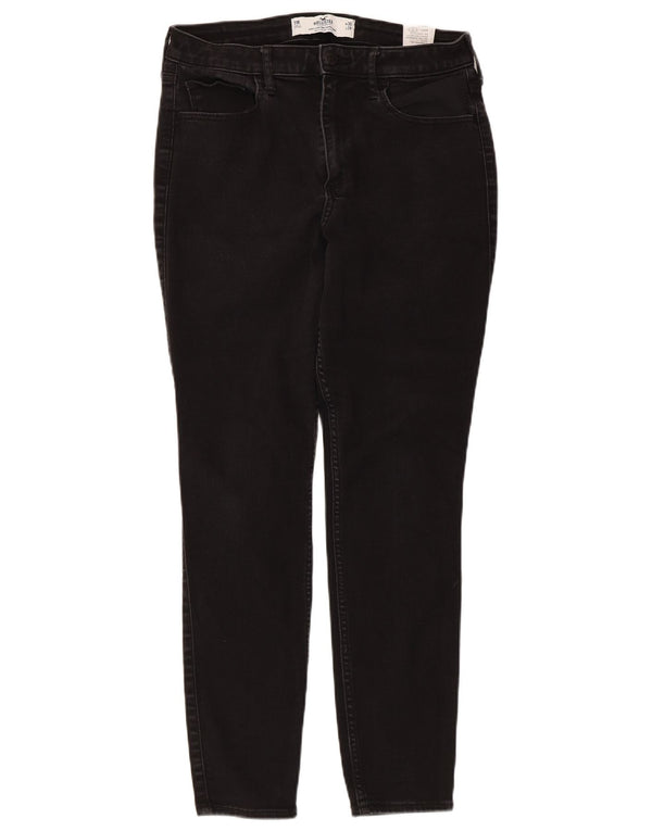 Hollister Womens Curvy Skinny High Waist Jeans US 11 Large W30 L28 Black