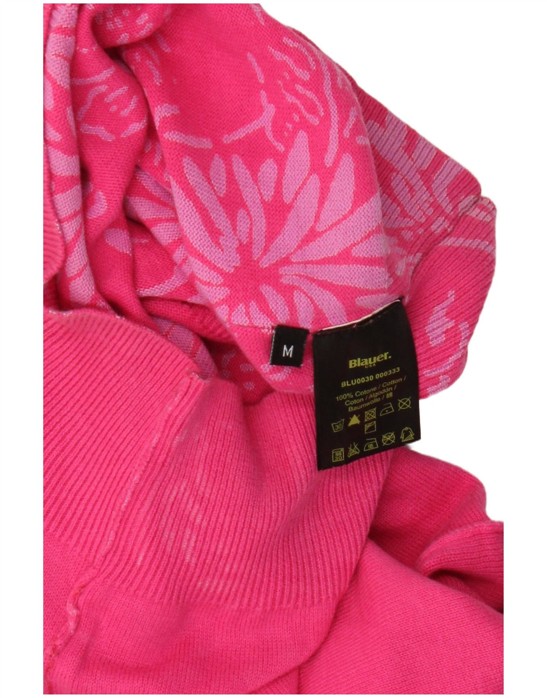 Maglione maglione con scollo a V da donna Blauer UK 14 Cotone rosa medio