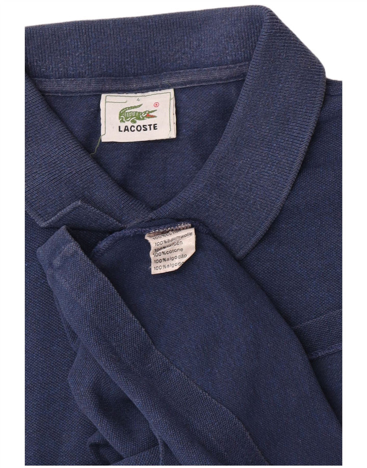 Polo da uomo Lacoste taglia 4 media in cotone blu navy