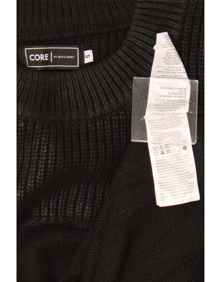 Maglione maglione girocollo da uomo Jack & Jones piccolo acrilico nero