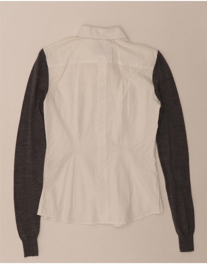 DOLCE & GABBANA Womens Shirt IT 40 Small White Colourblock Vintage Dolce & Gabbana and Second-Hand Dolce & Gabbana from Messina Hembry 