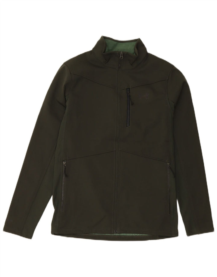 Giacca da ginnastica da uomo UNDER ARMOUR Cold Gear, piccola, in poliestere kaki