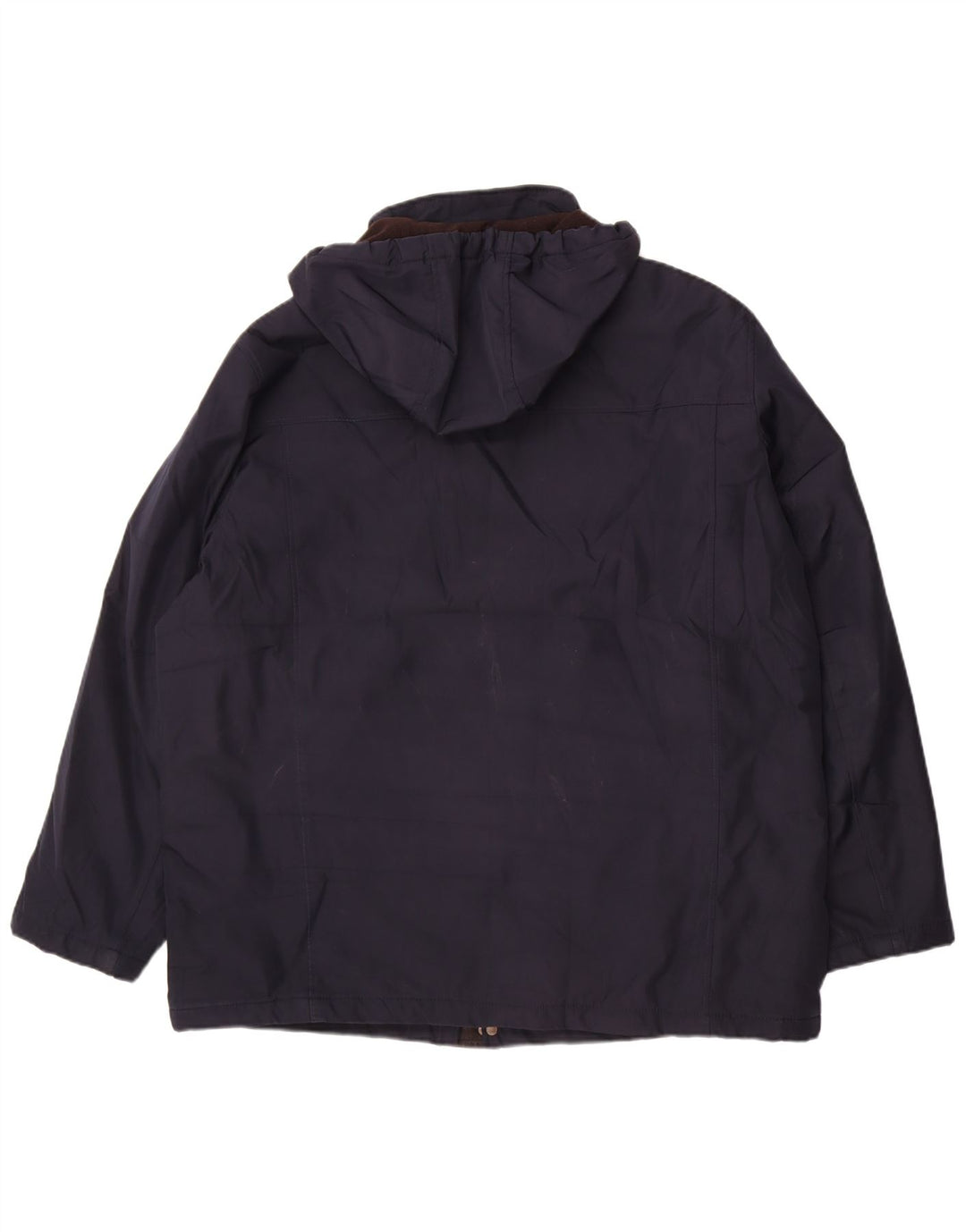 Giacca a vento con cappuccio da uomo Calvin Klein UK 42 XL poliestere blu navy