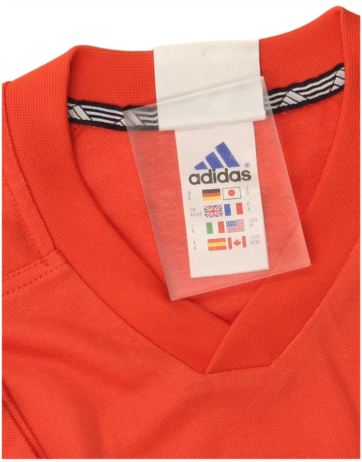T-shirt grafica da uomo Adidas Top UK 40/42 poliestere arancione medio