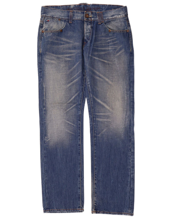 Jeans dritti da uomo Tommy Hilfiger W34 L34 cotone blu
