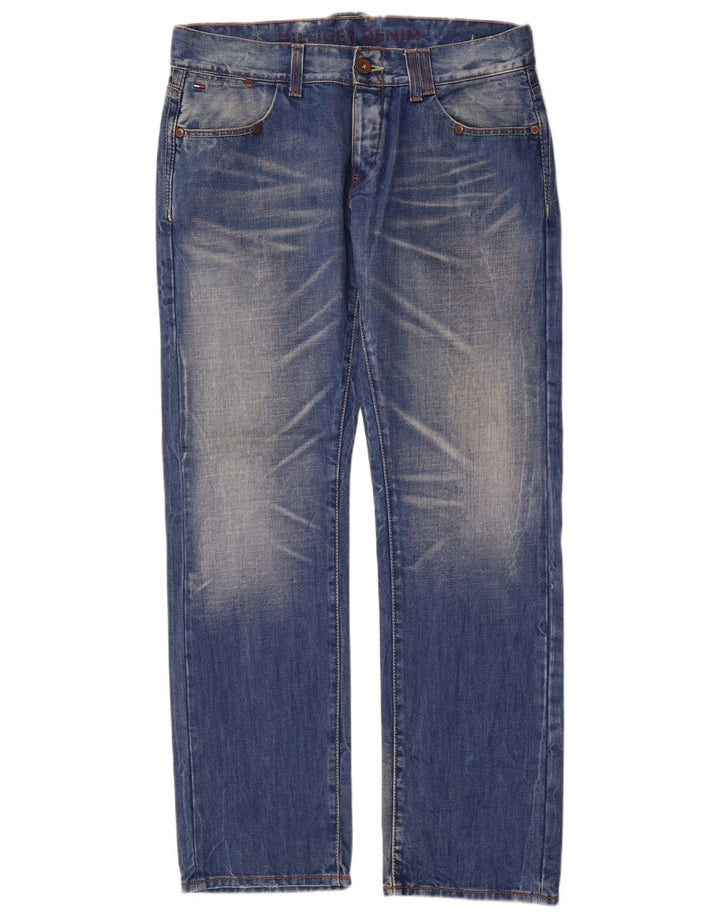 Jeans dritti da uomo Tommy Hilfiger W34 L34 cotone blu