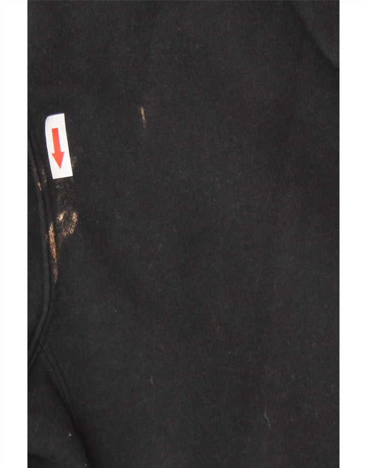 Felpa con cappuccio e zip Nike da uomo in cotone nero medio