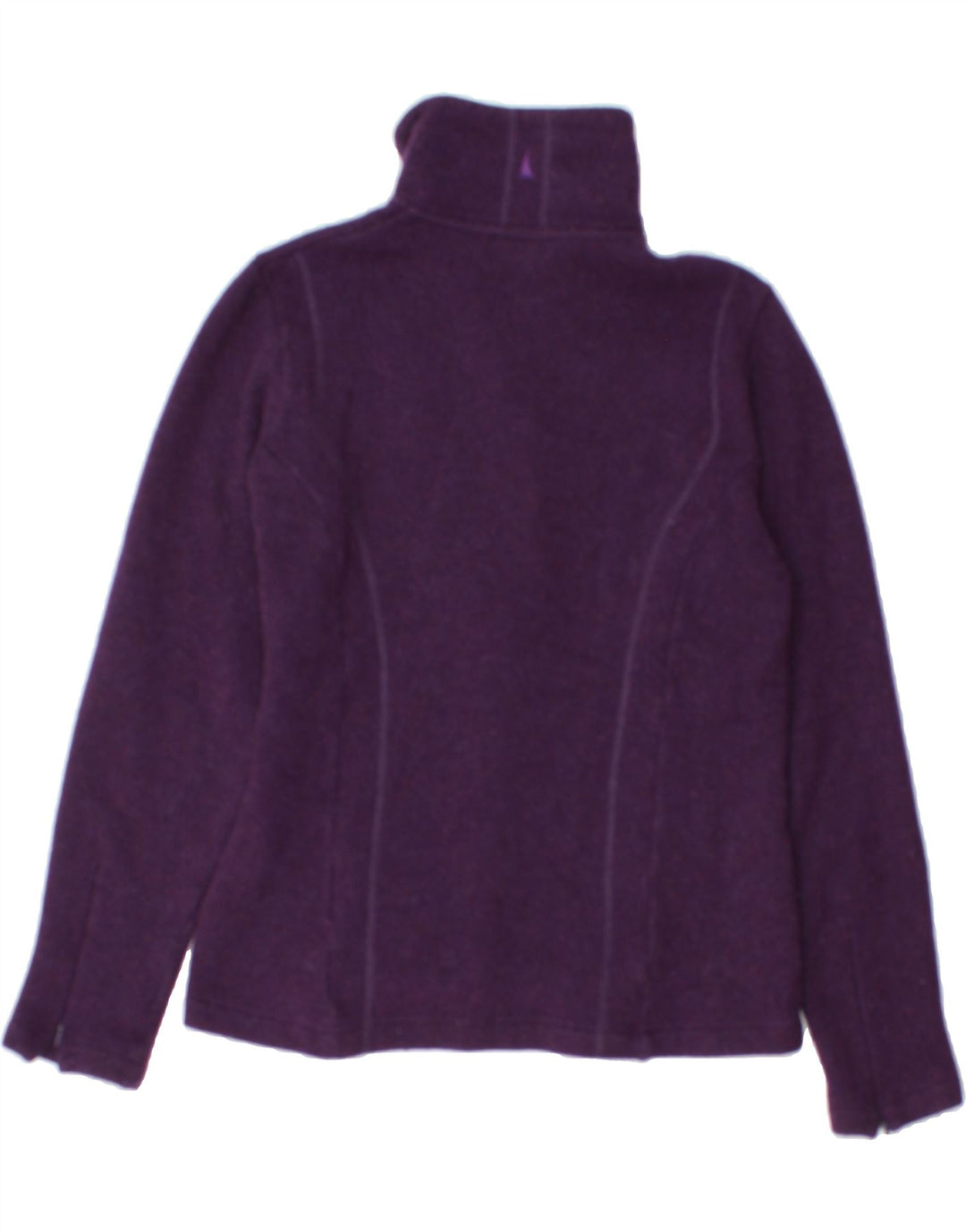MUSTO Womens Oversized Zip Neck Jumper Sweater UK 10 Small Purple Wool Vintage Musto and Second-Hand Musto from Messina Hembry 