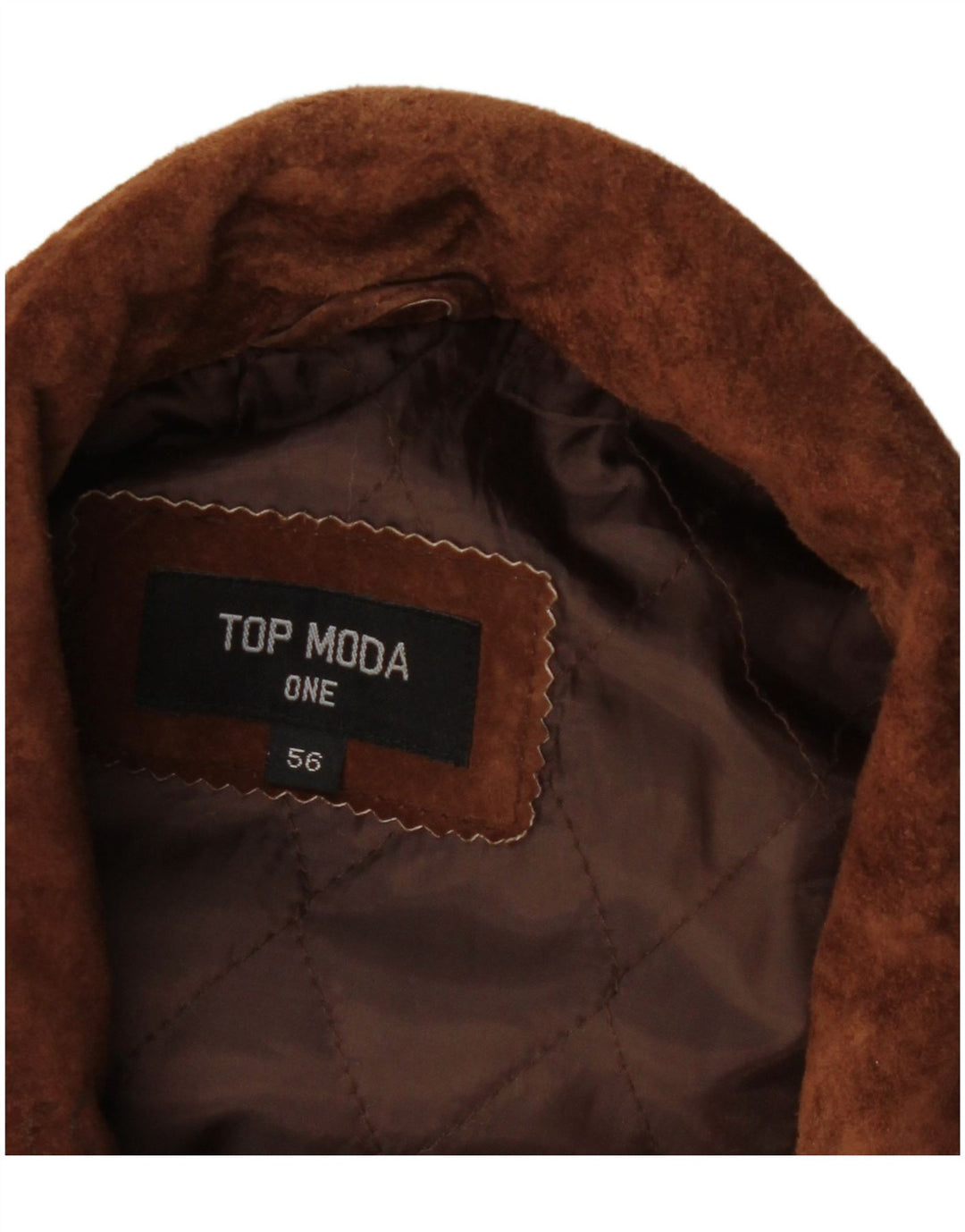 Cappotto vintage da uomo in pelle scamosciata scamosciata IT 56 3XL in pelle marrone