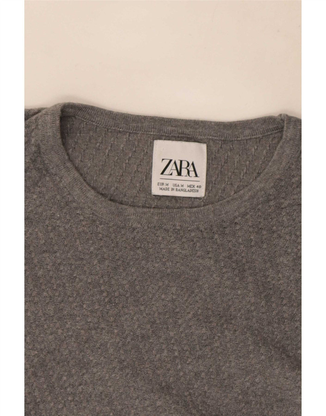 Maglione maglione girocollo da uomo Zara grigio medio