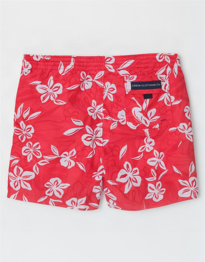 Crew Clothing Pantaloncini da bagno da uomo Grandi fiori rossi
