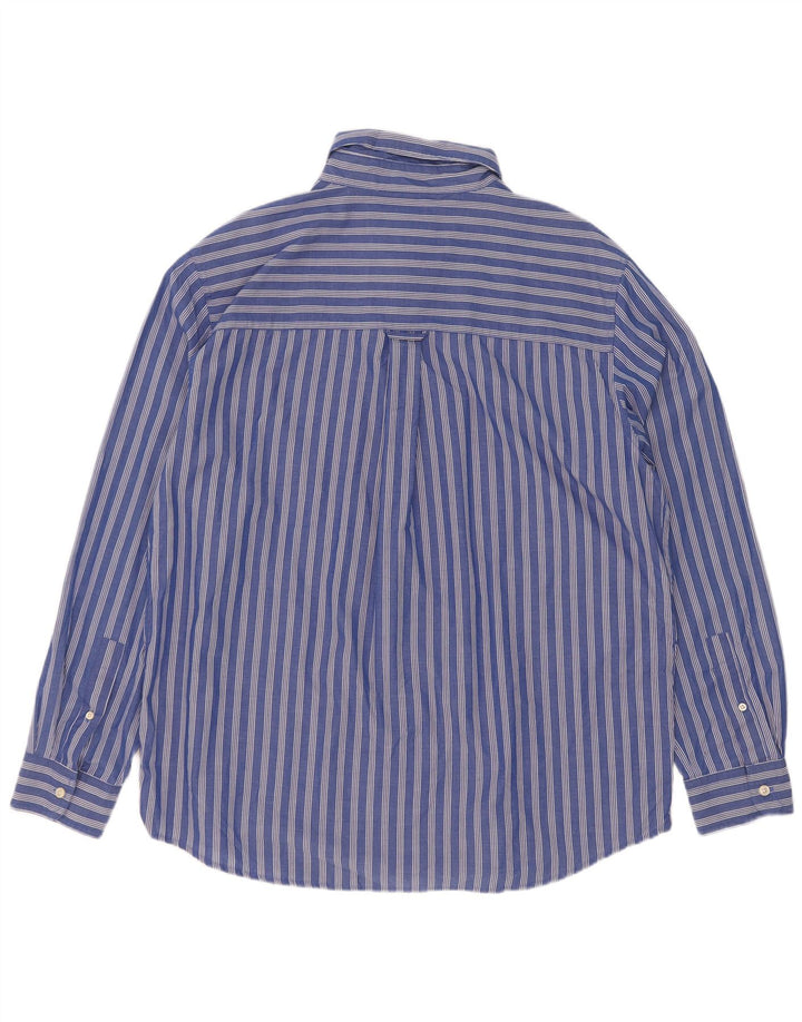 Camicia Uomo Chaps Large in cotone a righe blu