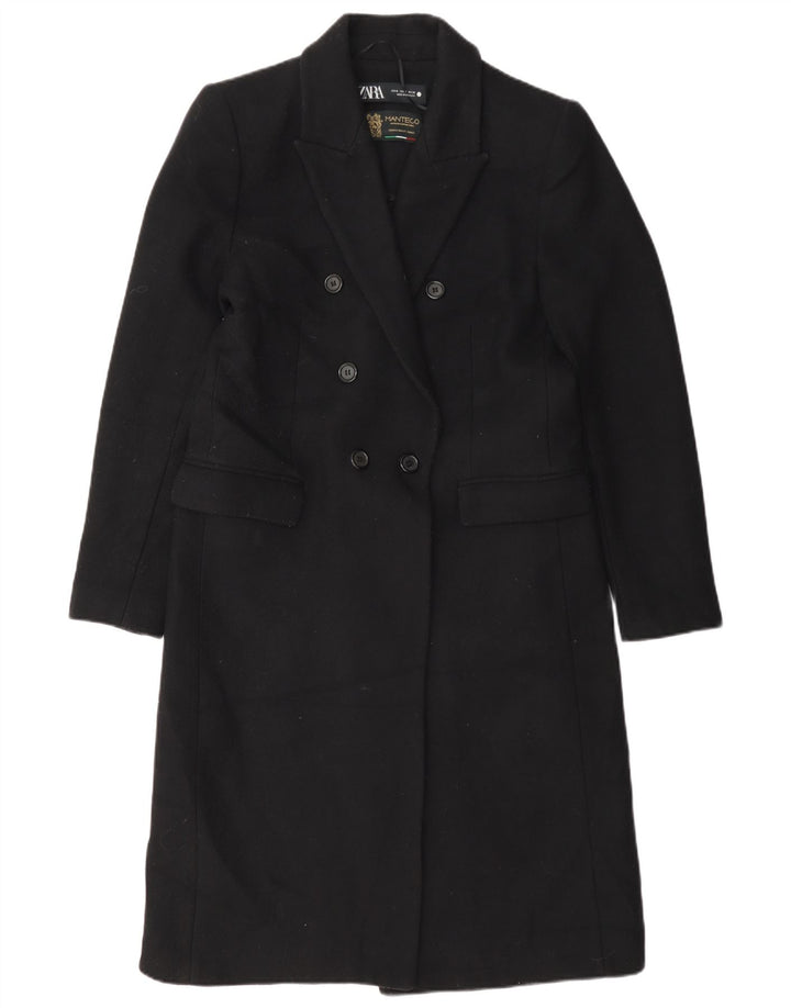 Cappotto doppiopetto da donna Zara UK 14 poliestere nero medio