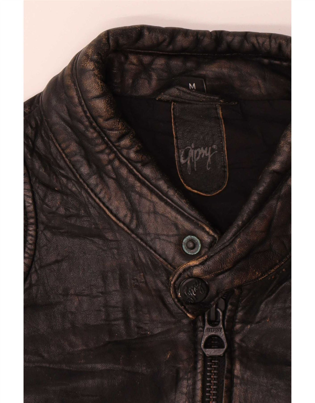 Giacca in pelle da uomo Gypsy UK 38 media nera
