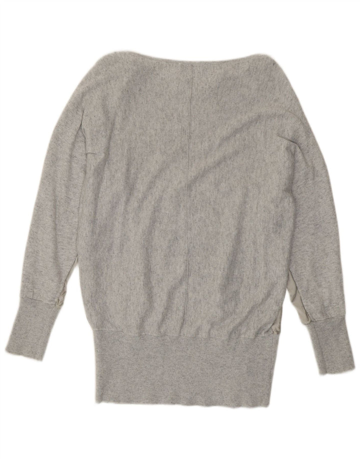 Maglione maglione con scollo a barca da donna MINT VELVET UK 14 Grigio medio