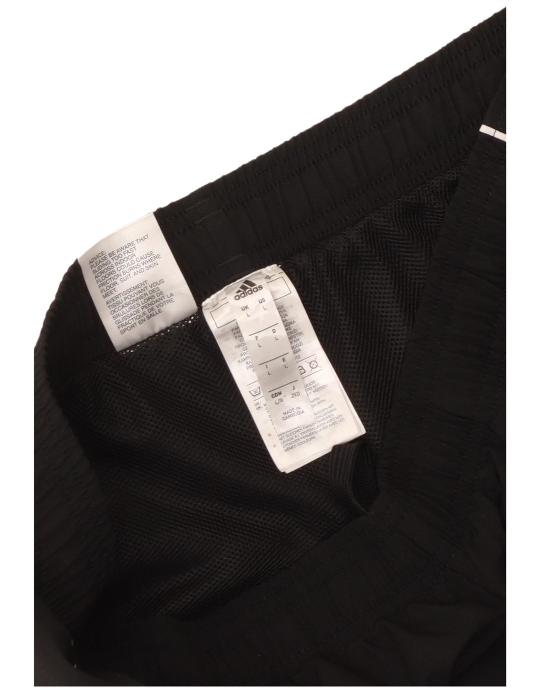 Pantaloni da tuta da uomo Adidas Large neri in poliestere