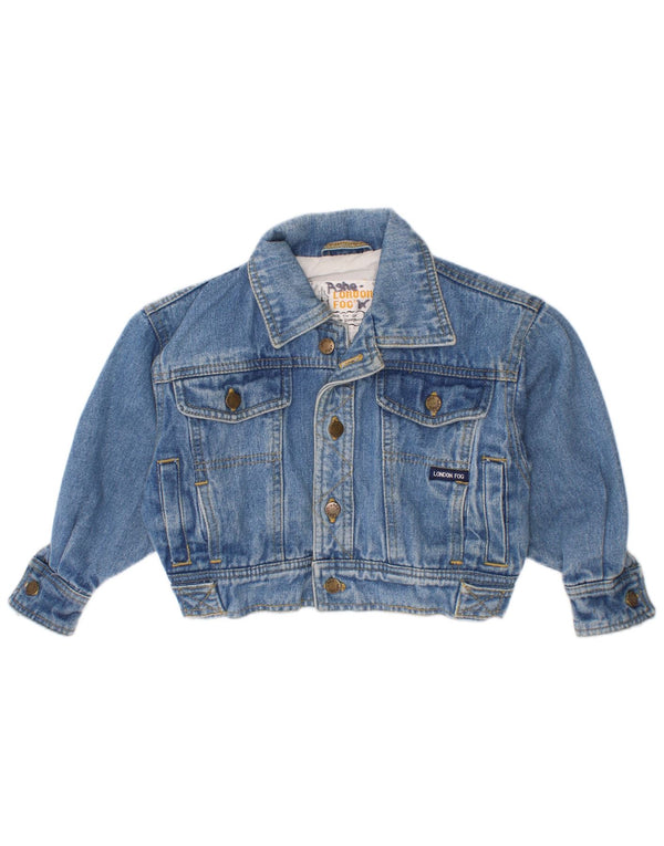 Giacca di jeans per ragazze London Fog 2-3 anni piccola in cotone blu