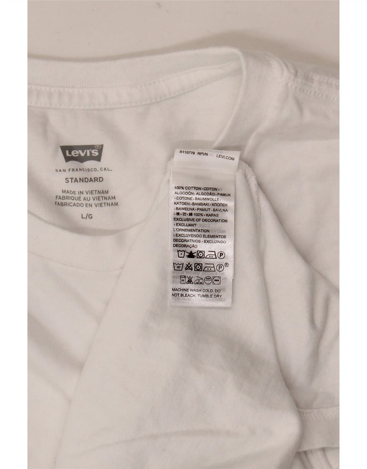 T-shirt standard da uomo Levi's Top grande in cotone bianco