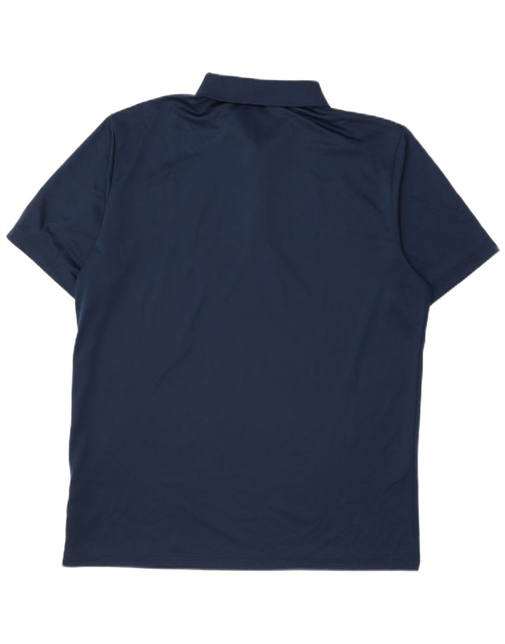 Polo Adidas da uomo grande in poliestere blu navy